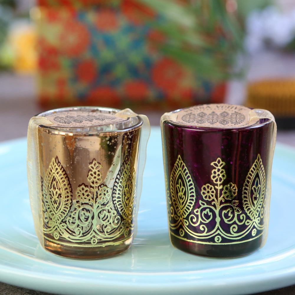 Indian Jewel Henna Votives - Assorted (Set of 6) - Alternate Image 7 | My Wedding Favors