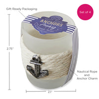 Thumbnail for Anchors Away Rope Tea Light Holder (Set of 4) - Alternate Image 6 | My Wedding Favors