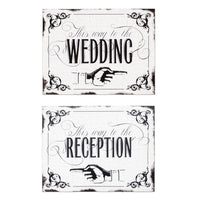 Thumbnail for Vintage Wedding Directional Sign - Main Image | My Wedding Favors
