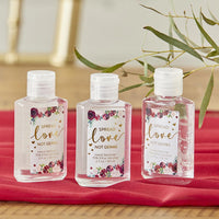 Thumbnail for Burgundy Blush Floral 2 oz. Hand Sanitizer (Set of 12) - Main Image | My Wedding Favors