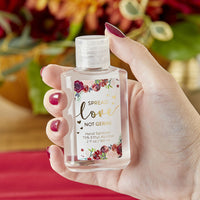 Thumbnail for Burgundy Blush Floral 2 oz. Hand Sanitizer (Set of 12) - Alternate Image 2 | My Wedding Favors