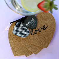 Thumbnail for Heart Cork Coaster (Set of 4) - Alternate Image 5 | My Wedding Favors