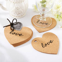 Thumbnail for Heart Cork Coaster (Set of 4) - Main Image | My Wedding Favors