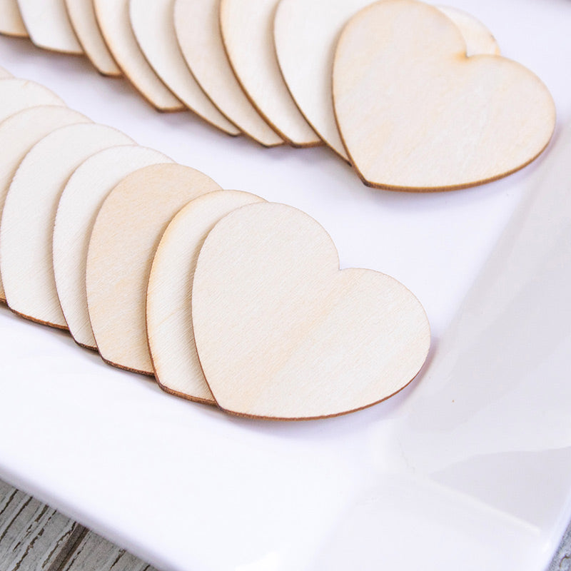 Plain Wooden Hearts for weddings in South Africa - PolkadotBox