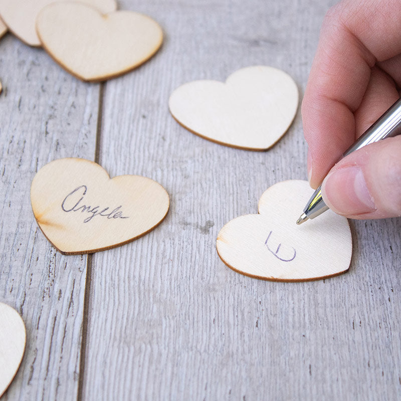 Wooden Hearts for Guest Book Alternative (Set of 75) - Main Image | My Wedding Favors