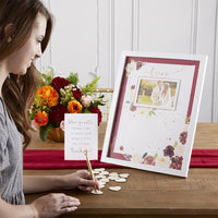 Thumbnail for Burgundy Blush Floral Wedding Guest Book Alternative - Alternate Image 5 | My Wedding Favors