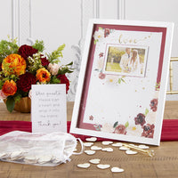 Thumbnail for Burgundy Blush Floral Wedding Guest Book Alternative - Main Image | My Wedding Favors