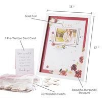 Thumbnail for Burgundy Blush Floral Wedding Guest Book Alternative - Alternate Image 2 | My Wedding Favors
