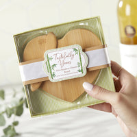 Thumbnail for Tastefully Yours Heart Shaped Bamboo Cheese Board - Alternate Image 2 | My Wedding Favors