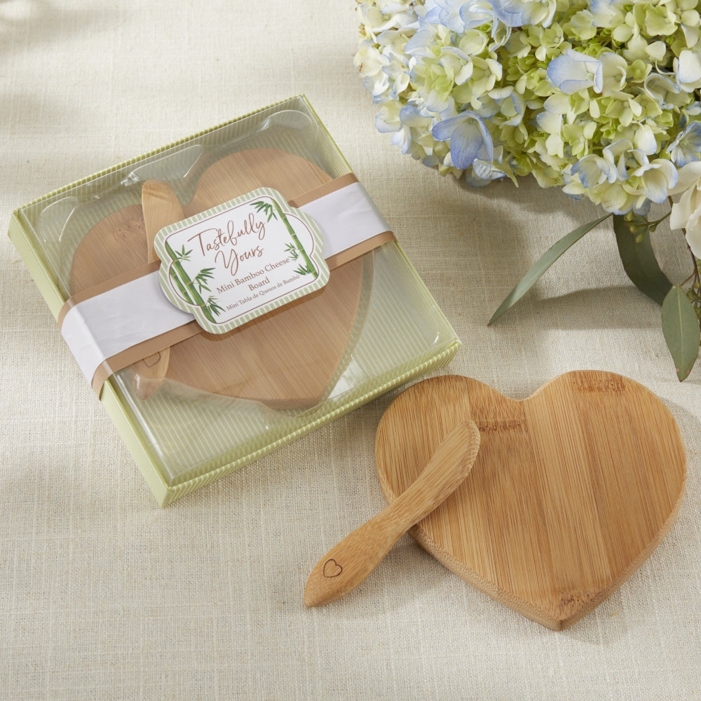 Tastefully Yours Heart Shaped Bamboo Cheese Board - Alternate Image 7 | My Wedding Favors