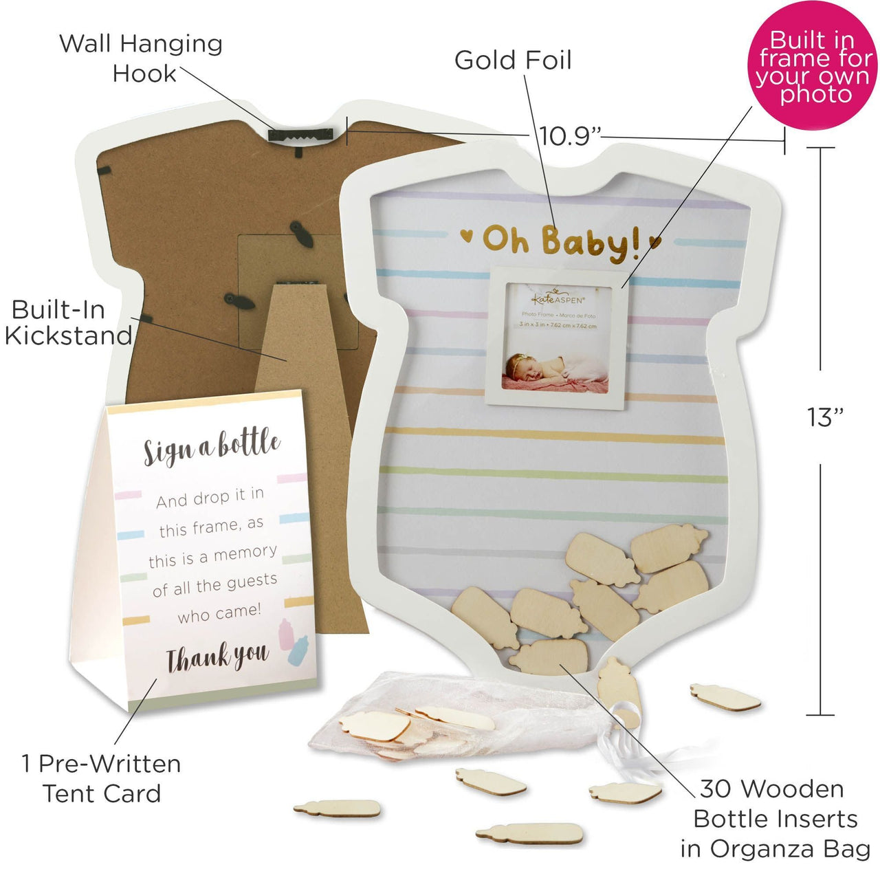 Baby Shower Guest Book Alternative - Onesie - Alternate Image 6 | My Wedding Favors