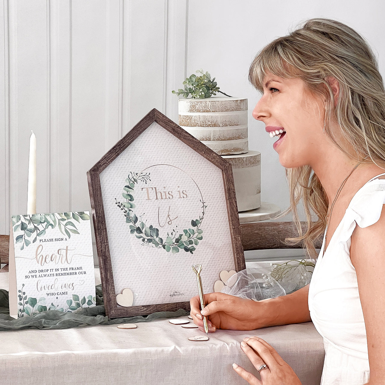 Wedding Guest Book Alternative - Modern Rustic House Shape - Alternate Image 2 | My Wedding Favors