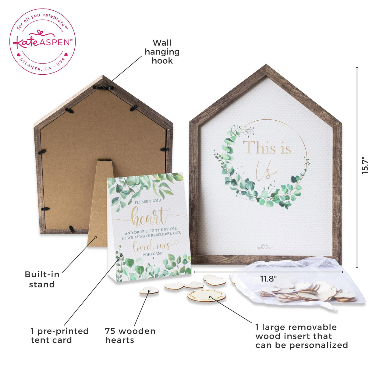Wedding Guest Book Alternative - Modern Rustic House Shape - Alternate Image 6 | My Wedding Favors