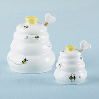 Sweet as Can Bee Honey Pot with Wooden Dipper - Small