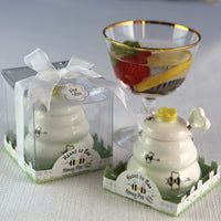 Sweet as Can Bee Honey Pot with Wooden Dipper - Small