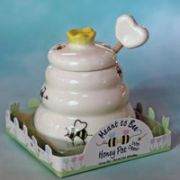 Thumbnail for Meant to Bee Ceramic Honey Pot with Wooden Dipper
