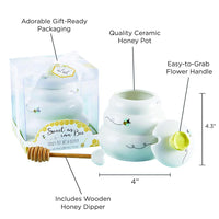 Sweet as Can Bee Ceramic Honey Pot with Wooden Dipper - Large - Alternate Image 6 | My Wedding Favors