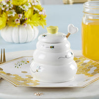 Sweet as Can Bee Ceramic Honey Pot with Wooden Dipper - Large - Alternate Image 8 | My Wedding Favors