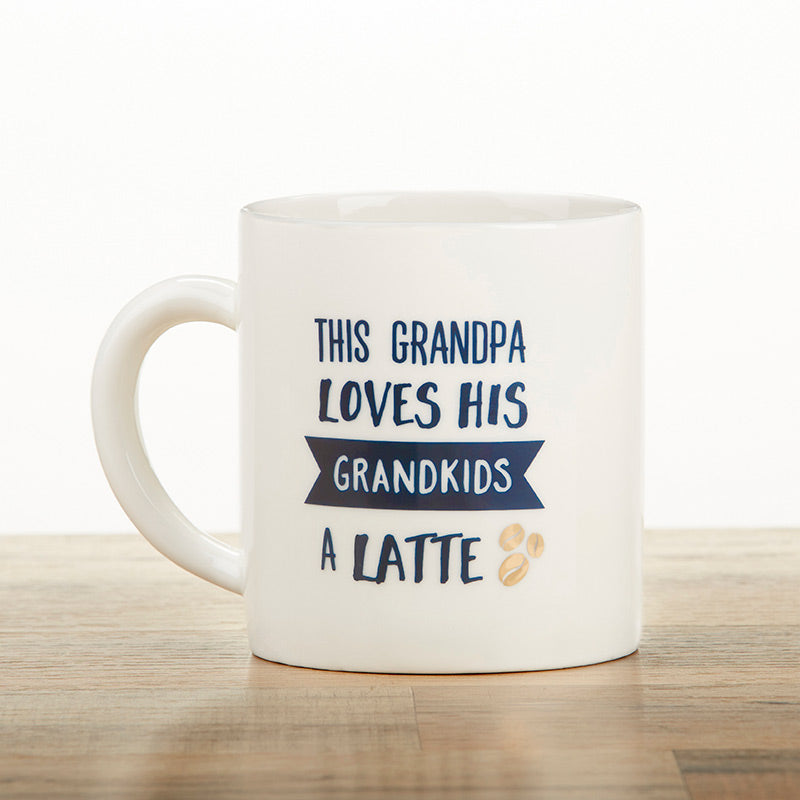 Grandpa Latte 16 oz. White Coffee Mug - Alternate Image 2 | My Wedding Favors