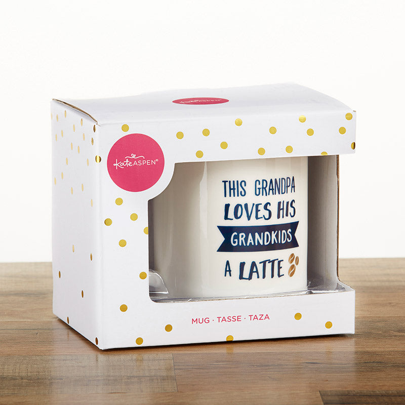 Grandpa Latte 16 oz. White Coffee Mug - Alternate Image 3 | My Wedding Favors