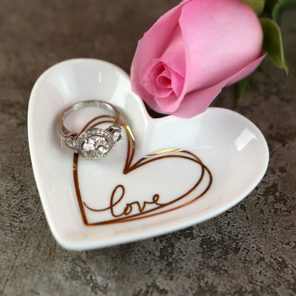 Heart shaped deals trinket dish