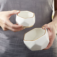 Geometric Ceramic Planter - Small & Medium (Set of 2) - Alternate Image 4 | My Wedding Favors
