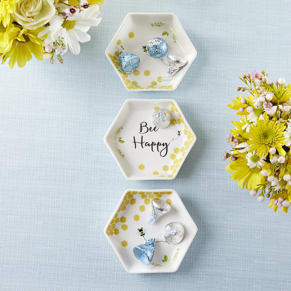 Bee Happy Trinket Dish (Set of 3) - Alternate Image 2 | My Wedding Favors