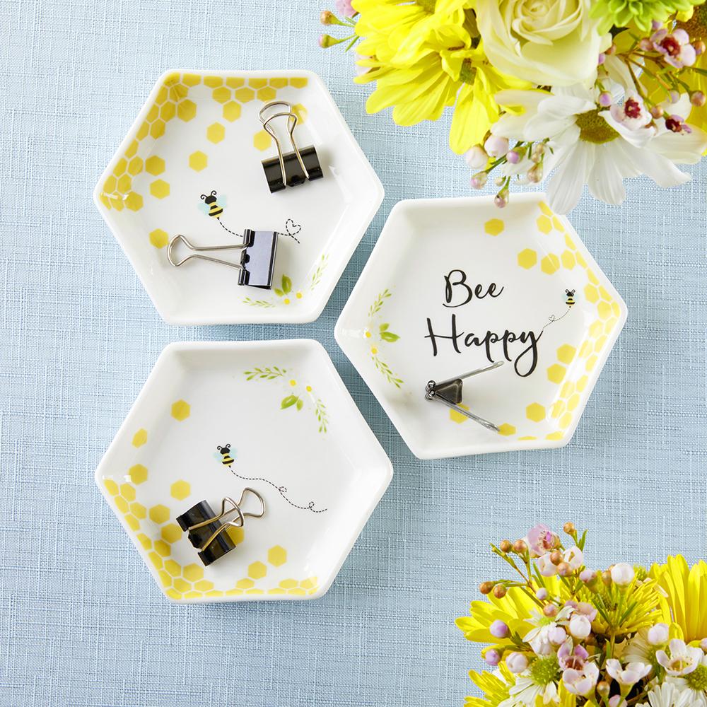 Bee Happy Trinket Dish (Set of 3) - Alternate Image 3 | My Wedding Favors