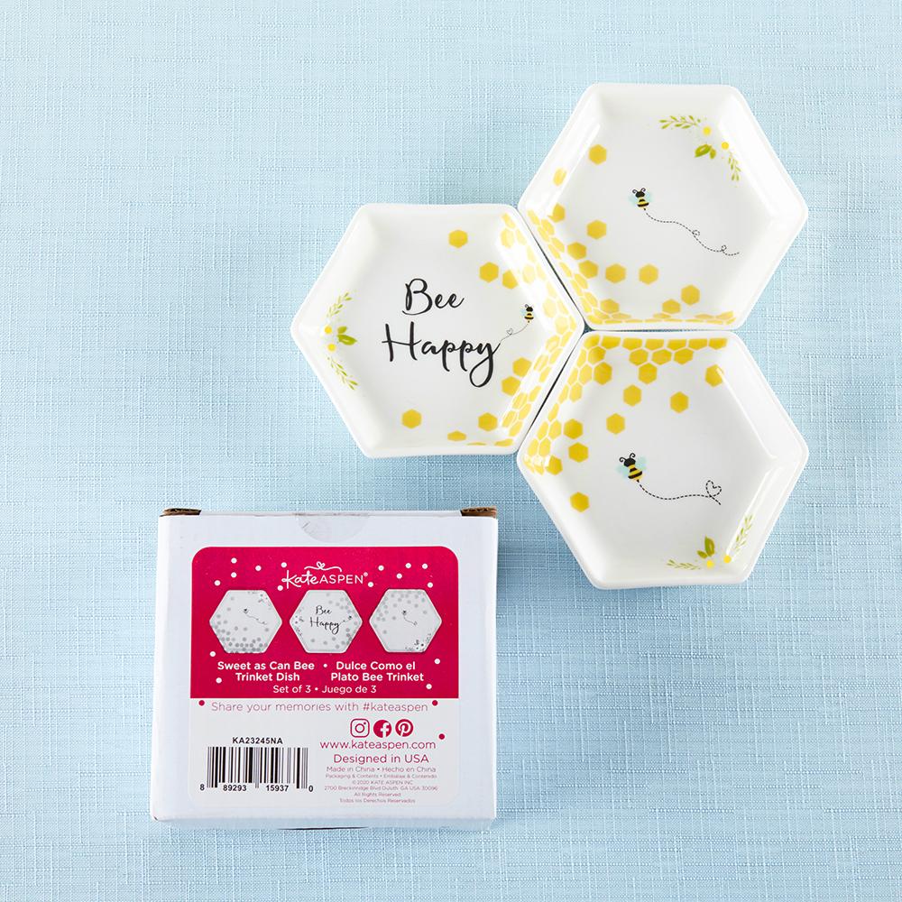 Bee Happy Trinket Dish (Set of 3) - Alternate Image 4 | My Wedding Favors