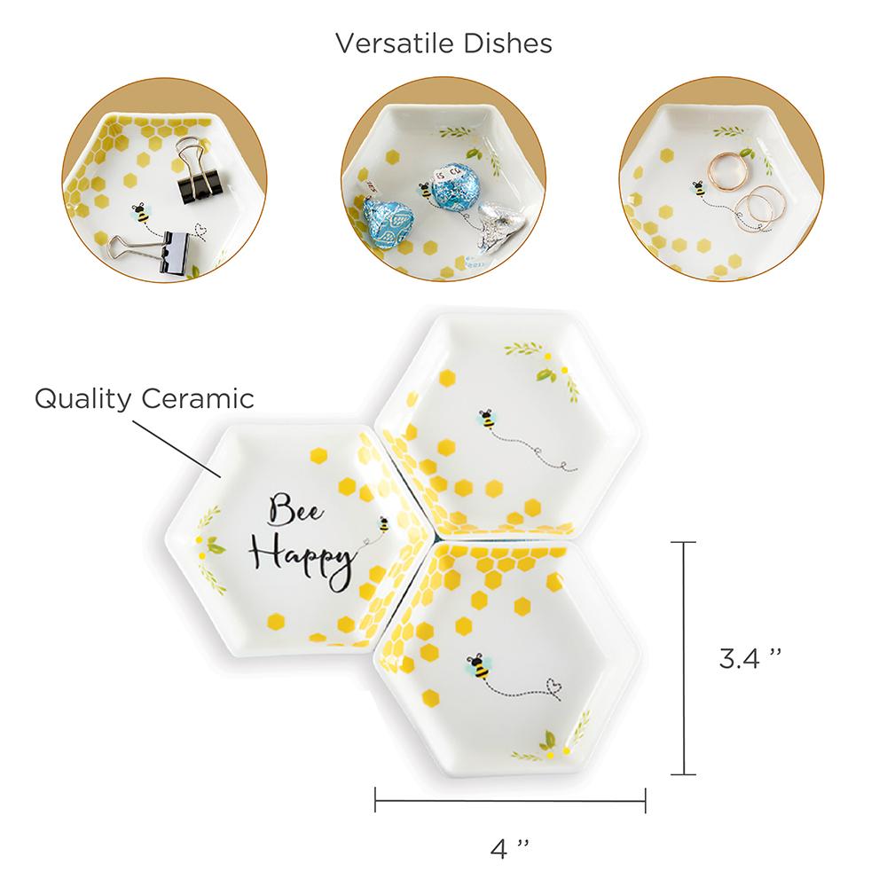 Bee Happy Trinket Dish (Set of 3) - Alternate Image 6 | My Wedding Favors
