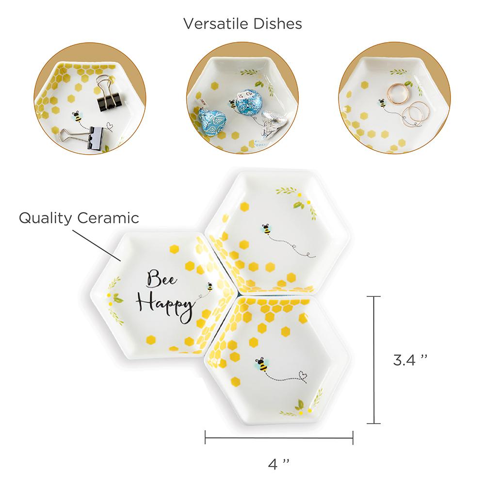 Kate Aspen Bee Happy Trinket Dish (Set of 3)