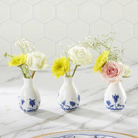 Thumbnail for Blue Willow Ceramic Bud Vase (Set of 3) - Main Image | My Wedding Favors