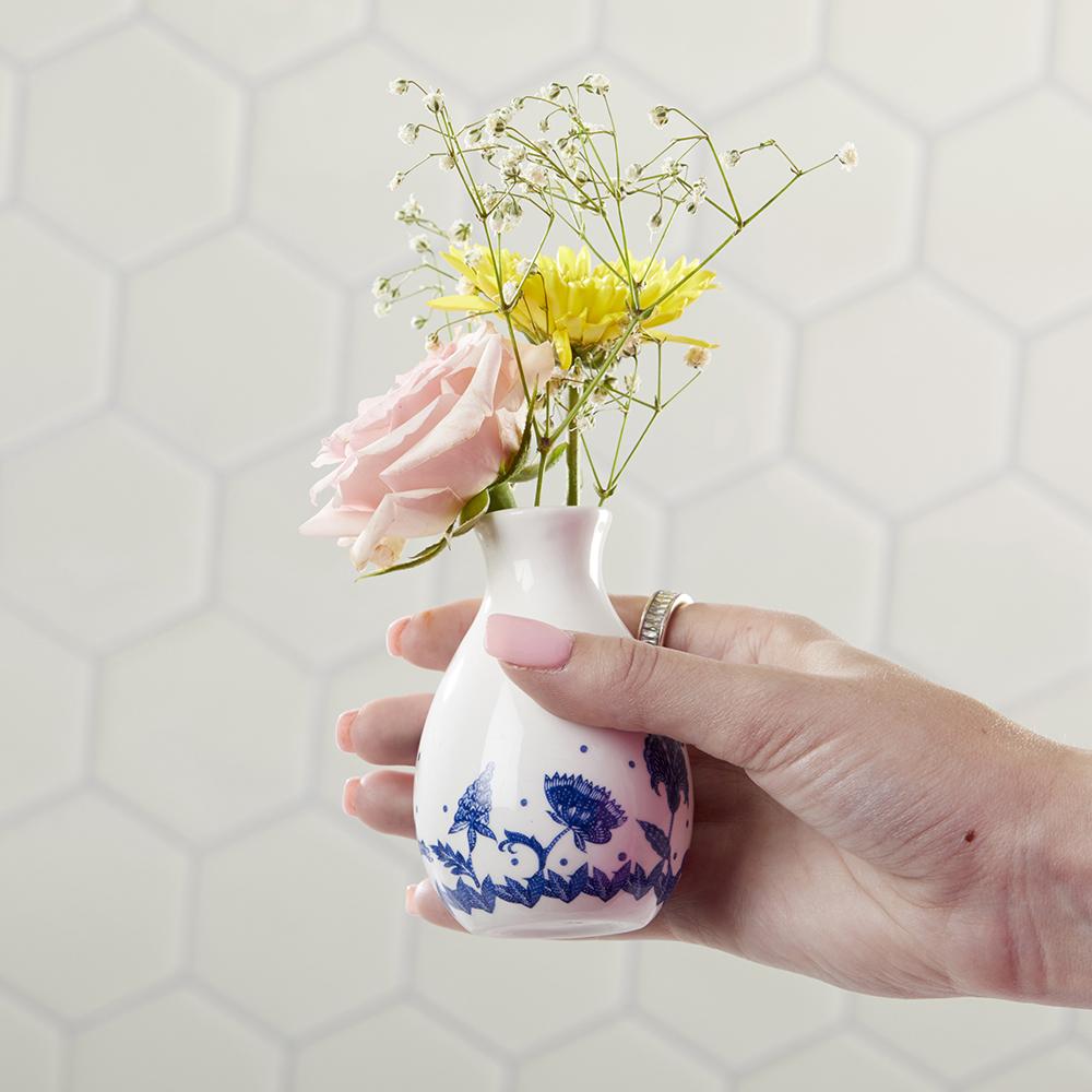 Blue Willow Ceramic Bud Vase (Set of 3) - Alternate Image 4 | My Wedding Favors