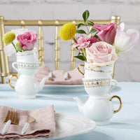 Thumbnail for Tea Time Whimsy Ceramic Bud Vase - Medium - Main Image | My Wedding Favors