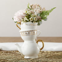 Thumbnail for Tea Time Whimsy Ceramic Bud Vase - Medium - Alternate Image 2 | My Wedding Favors
