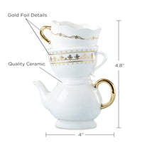 Thumbnail for Tea Time Whimsy Ceramic Bud Vase - Medium - Alternate Image 6 | My Wedding Favors