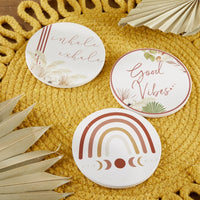 Thumbnail for Boho Ceramic Coaster with Holder (Set of 6) - Alternate Image 4 | My Wedding Favors