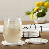 Thumbnail for Modern Geo Ceramic Coaster with Holder (Set of 6) - Alternate Image 2 | My Wedding Favors