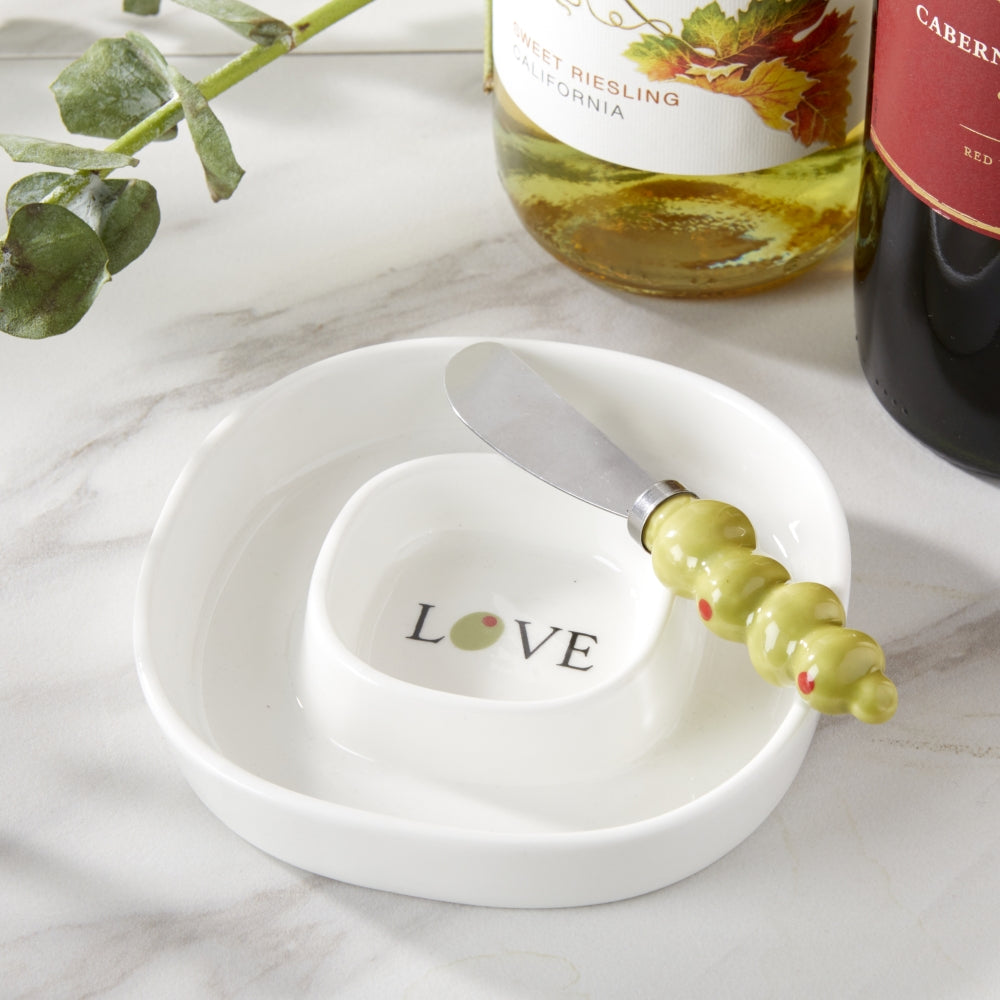 Olive You Olive Tray & Spreader - Alternate Image 3 | My Wedding Favors