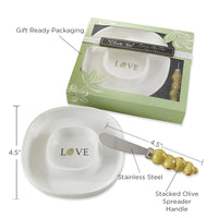Thumbnail for Olive You Olive Tray & Spreader - Alternate Image 6 | My Wedding Favors