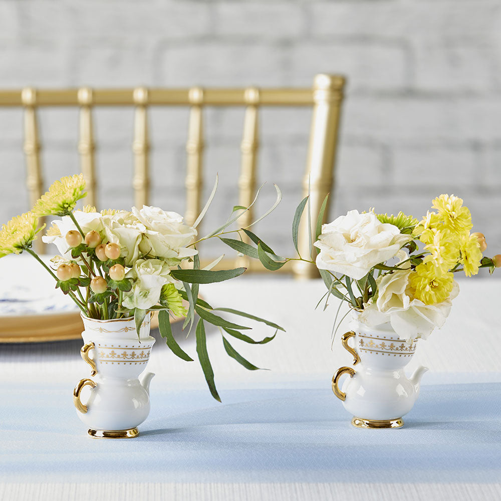 Tea Time Whimsy Ceramic Bud Vase (Set of 2) - Alternate Image 4 | My Wedding Favors