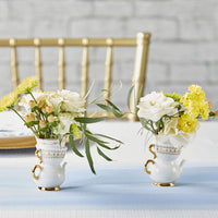 Thumbnail for Tea Time Whimsy Ceramic Bud Vase (Set of 2) - Alternate Image 4 | My Wedding Favors