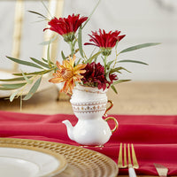 Thumbnail for Tea Time Whimsy Ceramic Bud Vase (Set of 2) - Alternate Image 5 | My Wedding Favors