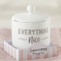 Thumbnail for Sugar & Spice Ceramic Sugar Bowl Favor - Alternate Image 2 | My Wedding Favors