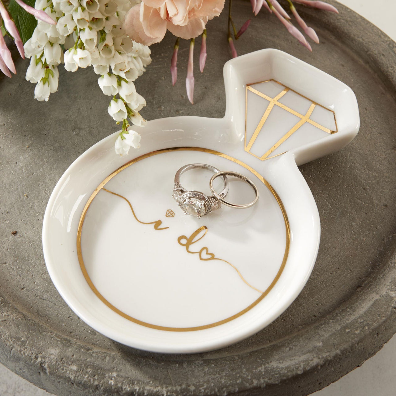 White Diamond Ring Trinket Dish - Alternate Image 4 | My Wedding Favors