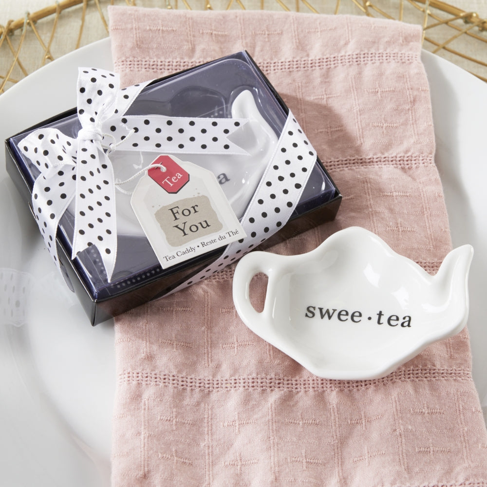 Swee-Tea Ceramic Tea-Bag Caddies (Set of 4) - Bridal Shower Favors - Alternate Image 5 | My Wedding Favors