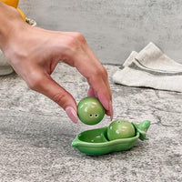 Thumbnail for Two Peas in a Pod Ceramic Salt & Pepper Shakers (Set of 4) - Alternate Image 4 | My Wedding Favors