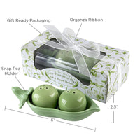 Thumbnail for Two Peas in a Pod Ceramic Salt & Pepper Shakers (Set of 4) - Alternate Image 6 | My Wedding Favors