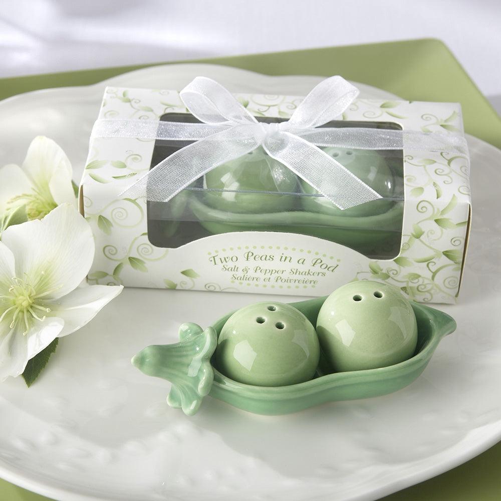 Two Peas in a Pod Ceramic Salt & Pepper Shakers (Set of 4) - Alternate Image 7 | My Wedding Favors