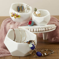 Thumbnail for Geometric Ceramic Planter - Small, Medium & Large (Set of 3) - Main Image | My Wedding Favors